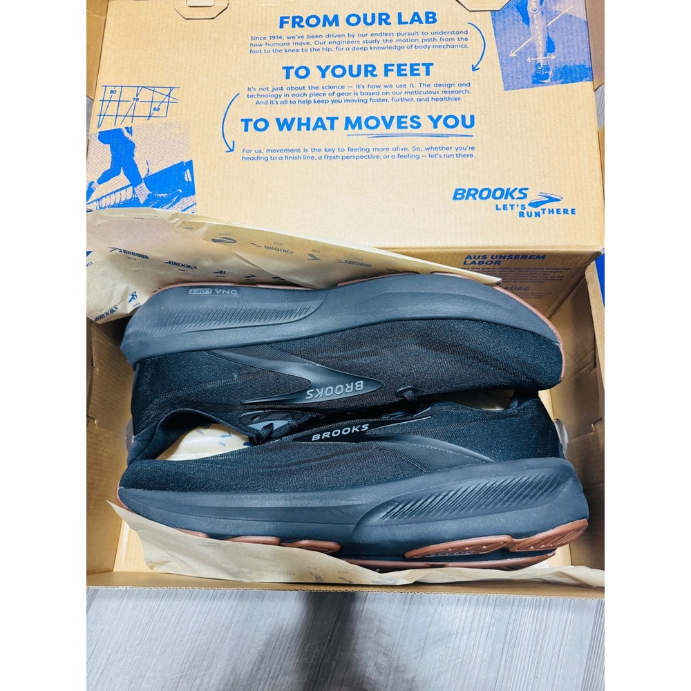 Brooks Revel 9 Mens Running Shoes Black Ebony Biscuit 1104991D070 Size 13